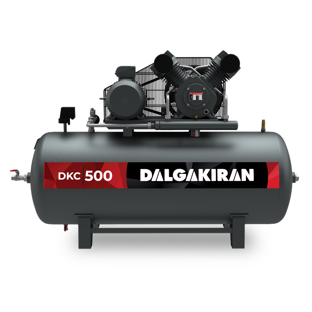 DKKC 200 - Çift Kademeli - Depolu Trifaze 400/3/50 - 15 Bar(215psi) - Atölye Tip Pistonlu Hava Kompresörü - 1,5 kW 2 Hp